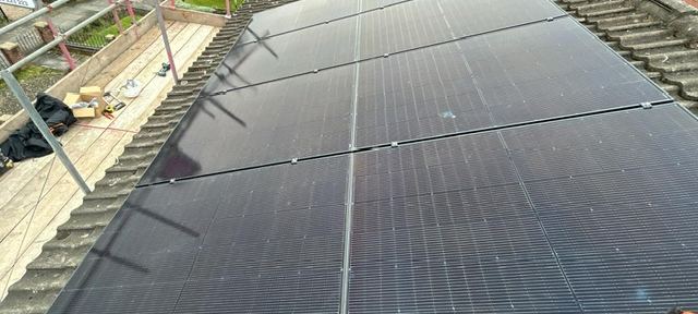 Solar PV array installed on a pitched roof