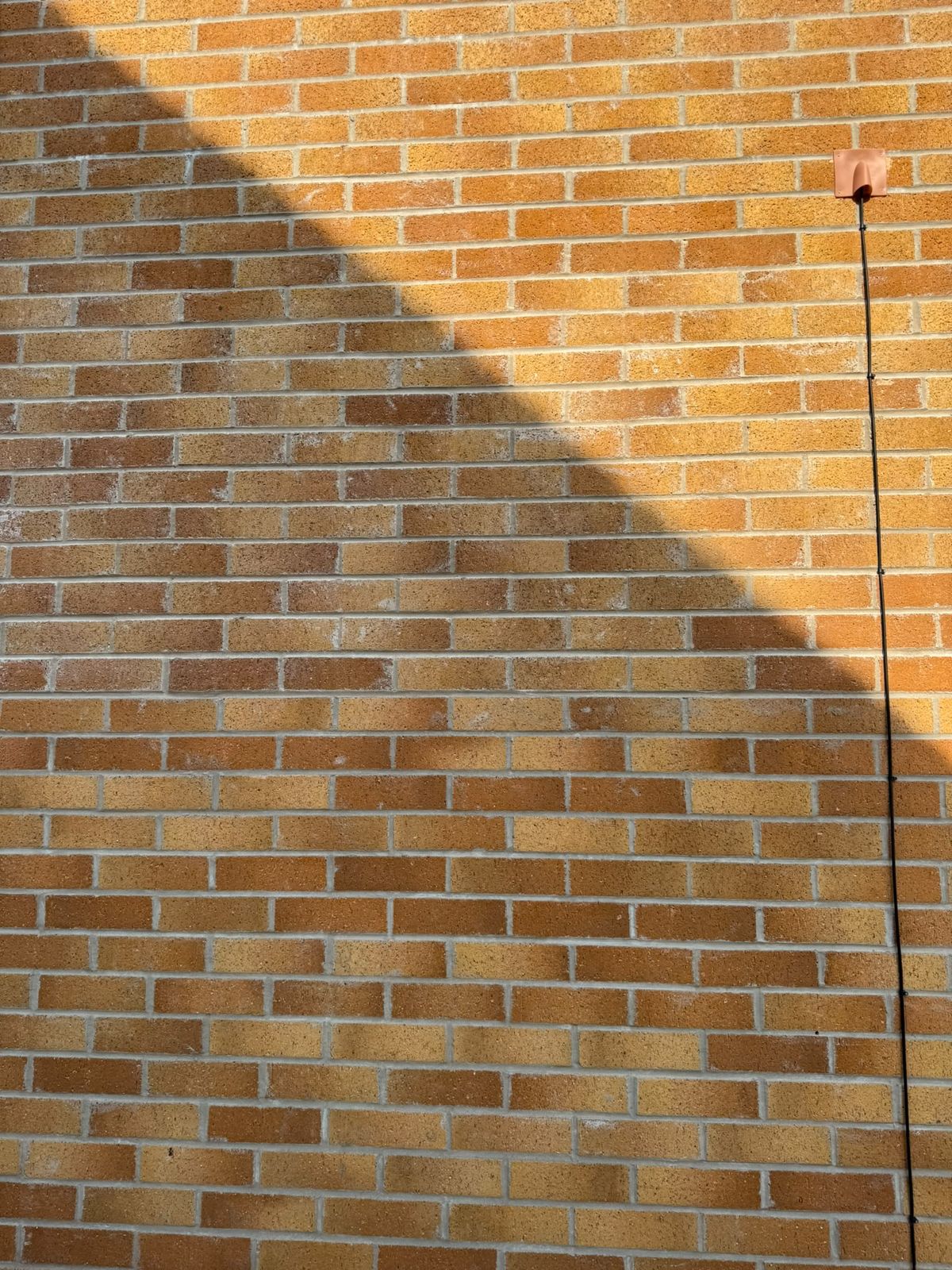 Completed brickwork on a new-build house