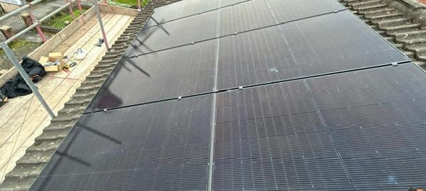 Solar PV array installed on a pitched roof