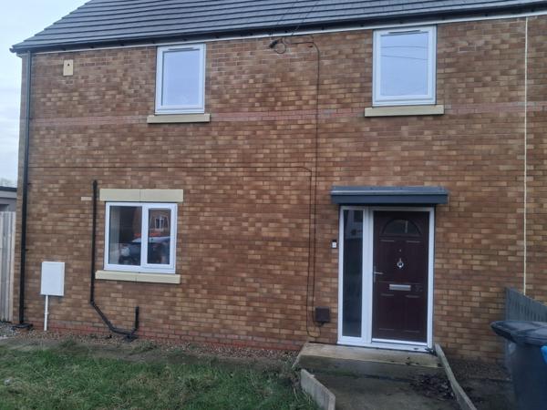 Completed brickwork to a semi-detached house