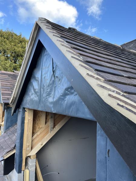 New plain tile roof with bargeboards on a new build – Staff4dshire Roofing Specialists