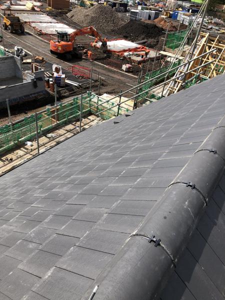 Ridge detail on a new interlocking tile roof – Staff4dshire Roofing Specialists