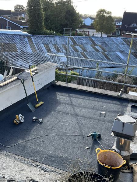 Torch-on felt flat roof replacement