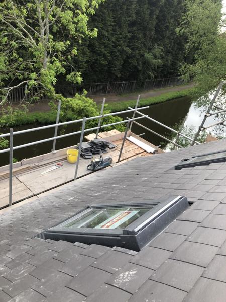 New tiled roof with roof windows – Staff4dshire Roofing Specialists