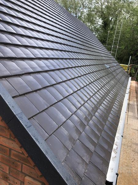 New tiled roof with roof windows and verges – Staff4dshire Roofing Specialists