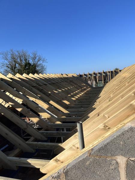 New roof timbers on a renovation – Staff4dshire Roofing Specialists