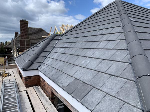 New hipped tile roof on a new build – Staff4dshire Roofing Specialists