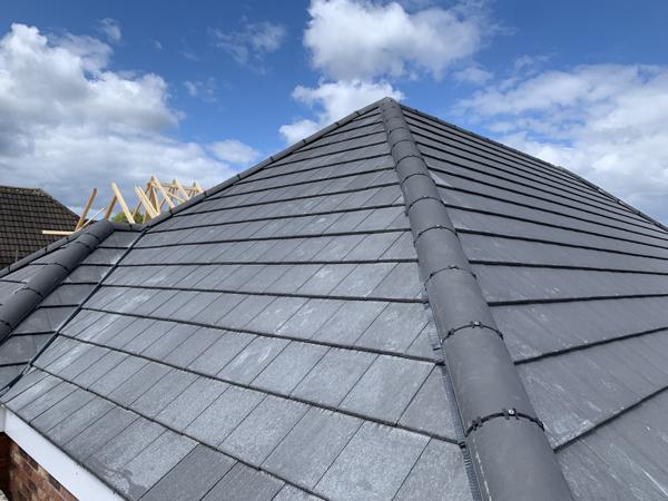 New hipped tile roof on a new build – Staff4dshire Roofing Specialists