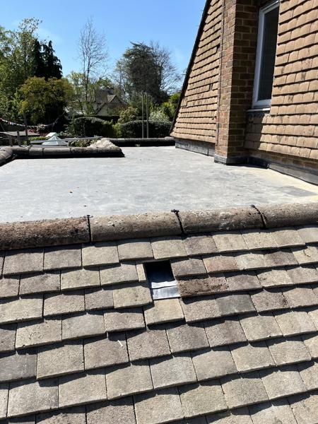 Plain clay tile roof and flat roof abutment – Staff4dshire Roofing Specialists